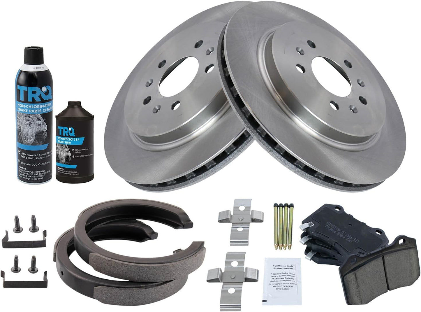 TRQ Rear Brake Pad & Rotor Kit for 2006-2008 Cadillac STS