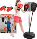 Qaba Punching Bag for Kids with Stand and Gloves - Adjustable Fun