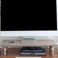 Wood Monitor Stand Riser - Ergonomic Desktop Organizer for Posture