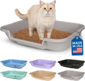 KittyGoHere Senior Cat Litter Box - Low Entry for Arthritic Cats