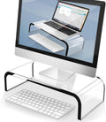 Acrylic Monitor Stand Clear Riser for Desk Ergonomic Elevation