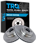 TRQ Front Brake Rotors Set Vented for BMW 7 Series - Direct Fit