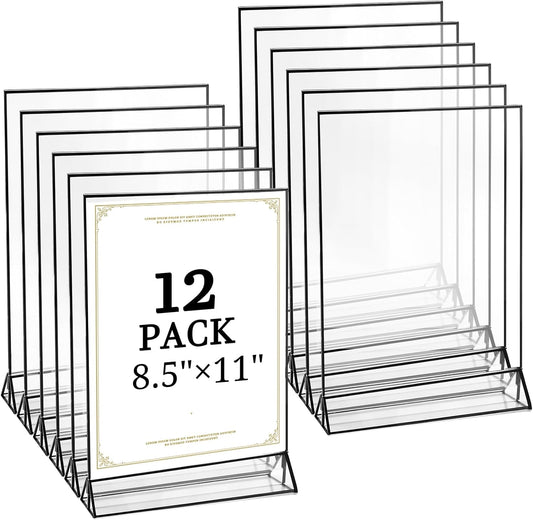 Clear Acrylic Sign Holders for Weddings, Offices, and Events