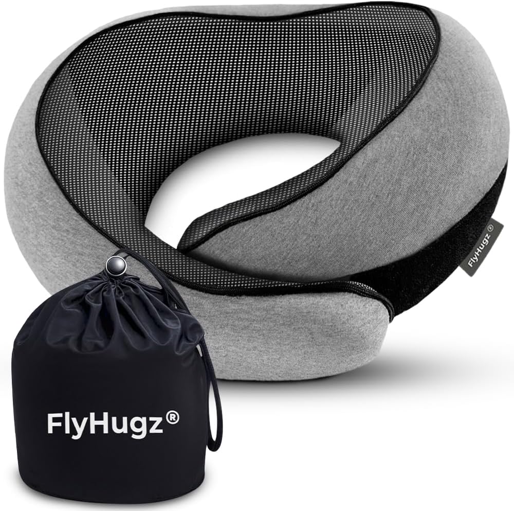 FlyHugz Neck Travel Pillow for Ultimate Comfort on Airplanes
