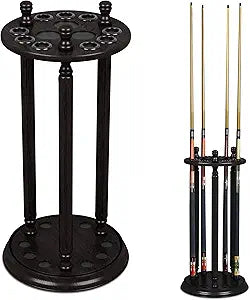 Revolving 9 Pool Cue Rack - Elegant Billiard Stick Stand