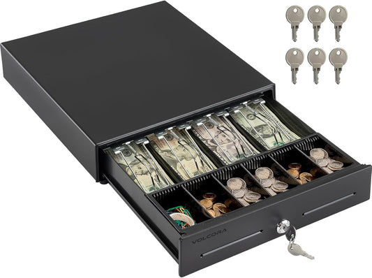 Volcora 13 POS Cash Register Drawer for Small Businesses