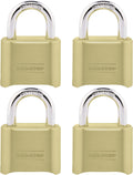 Master Lock Gold Combination Padlock 4-Pack - Set Your Own Code