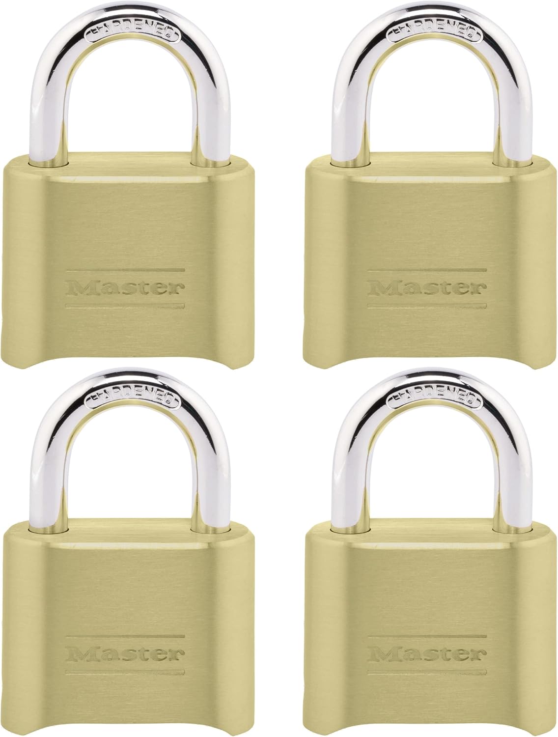 Master Lock Gold Combination Padlock for Outdoor Security Use