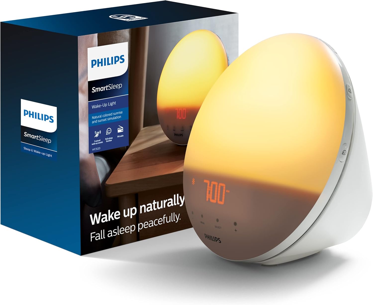Philips SmartSleep Wake-up Light with Sunrise and Sunset Features