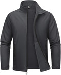 Men's Fleece Lined Softshell Jacket for Hiking - Waterproof Windproof