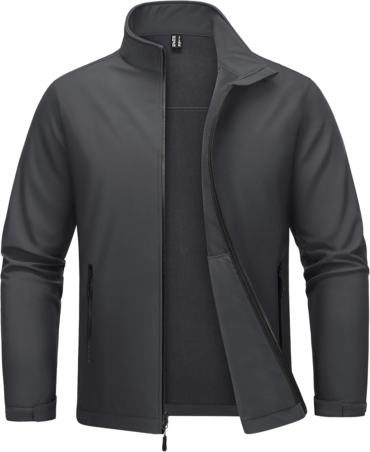MAGCOMSEN Men's Fleece Lined Softshell Jacket for Outdoor Use