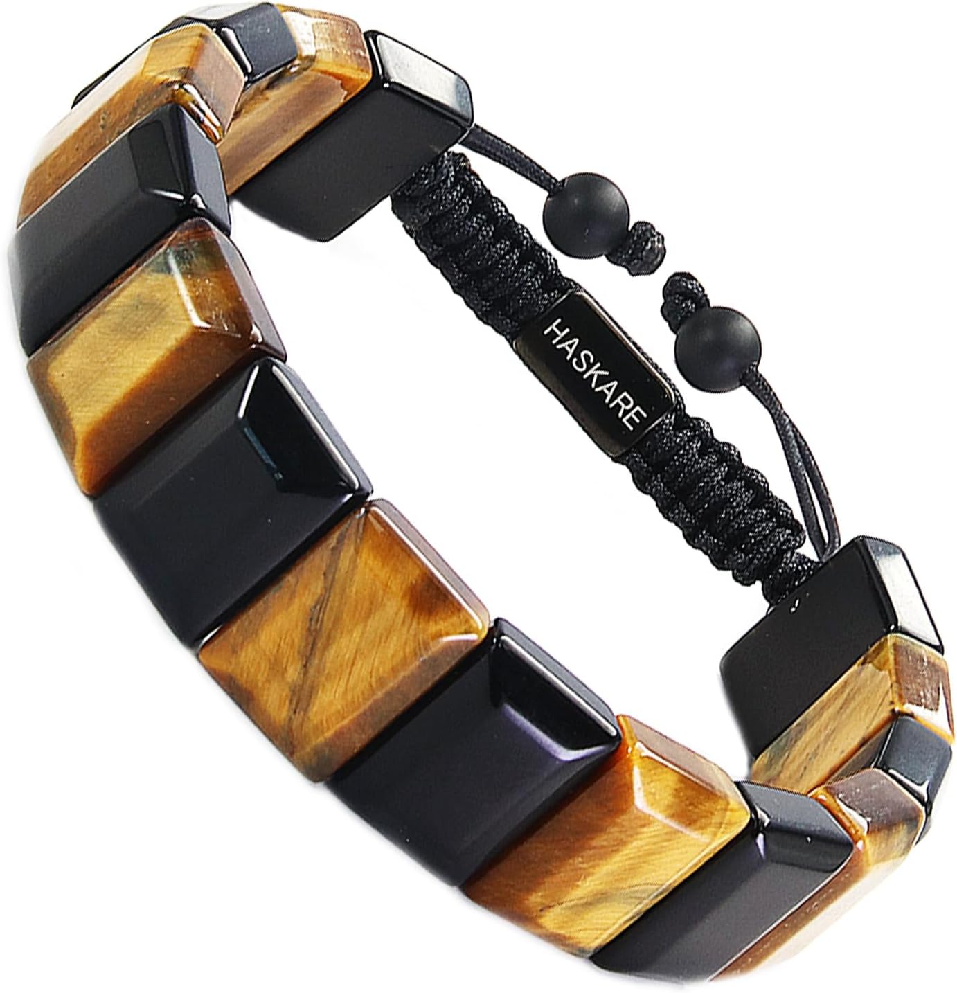 HASKARE Tiger Eye Bracelet for Men - Unique Natural Stone Gift