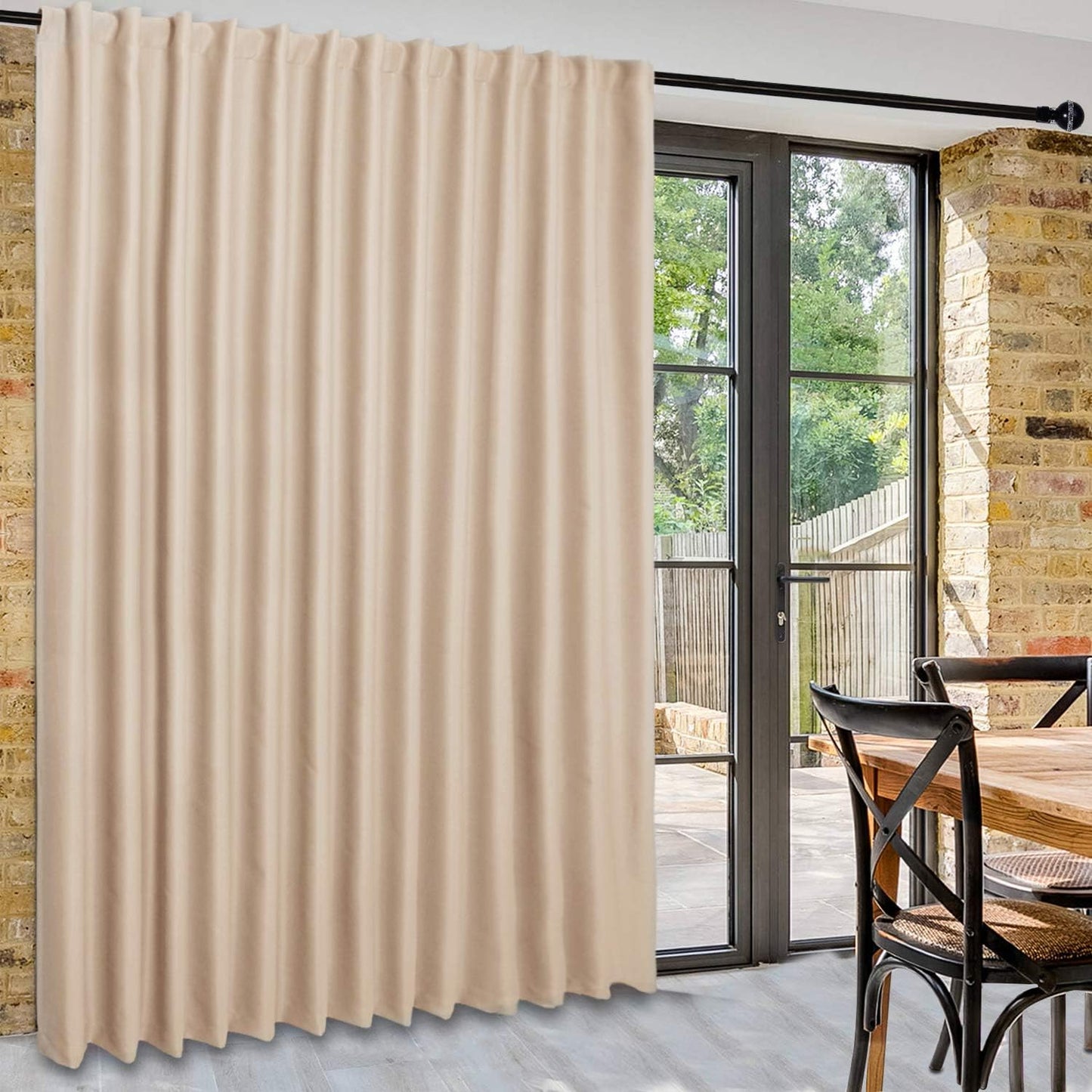 DWCN Patio Sliding Door Curtains - Extra Wide Blackout Panel