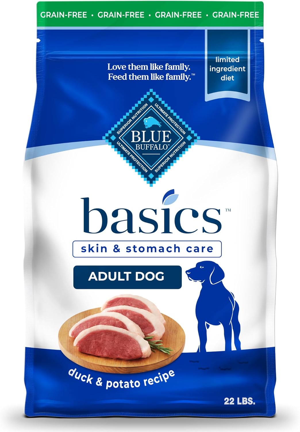 Blue Buffalo Basics Grain-Free Dry Dog Food with Real Duck