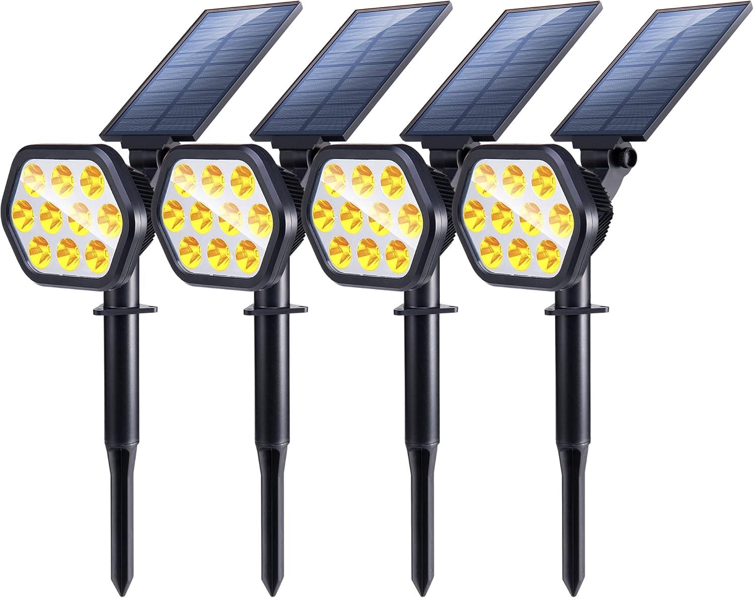 Nekteck Solar Lights Outdoor for Yard Garden Walkway Pool Driveway