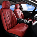 Coverado Leather Seat Covers 5Pcs Red Car Seat Cover - Waterproof