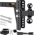 Adjustable Trailer Hitch Drop/Rise for 2.5 in Receiver - Dual Ball