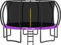 JUMPZYLLA 12FT Trampoline Outdoor with Enclosure and Ladder - Family