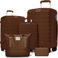 LARVENDER 5 Piece Luggage Set 20/24/28 in + Duffel - Durable PP