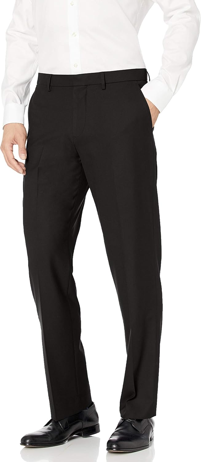 Classic-Fit Wrinkle-Resistant Stretch Dress Pants for Men