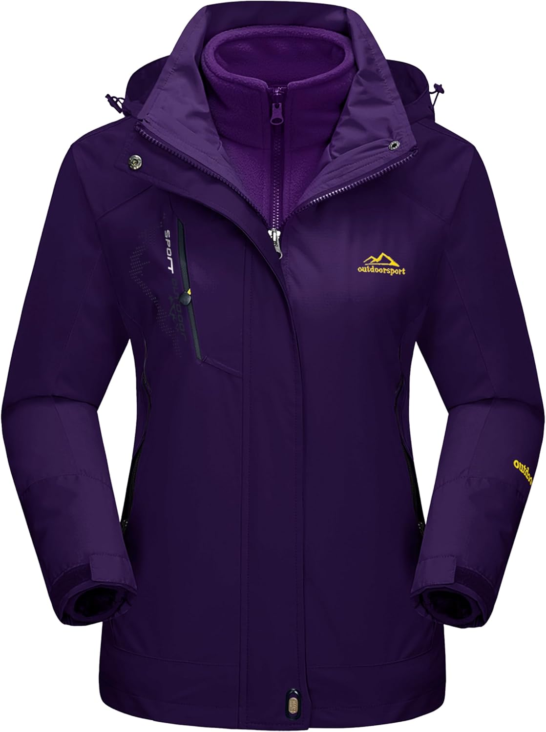 MAGCOMSEN Women's 3-in-1 Winter Coat: Waterproof & Warm