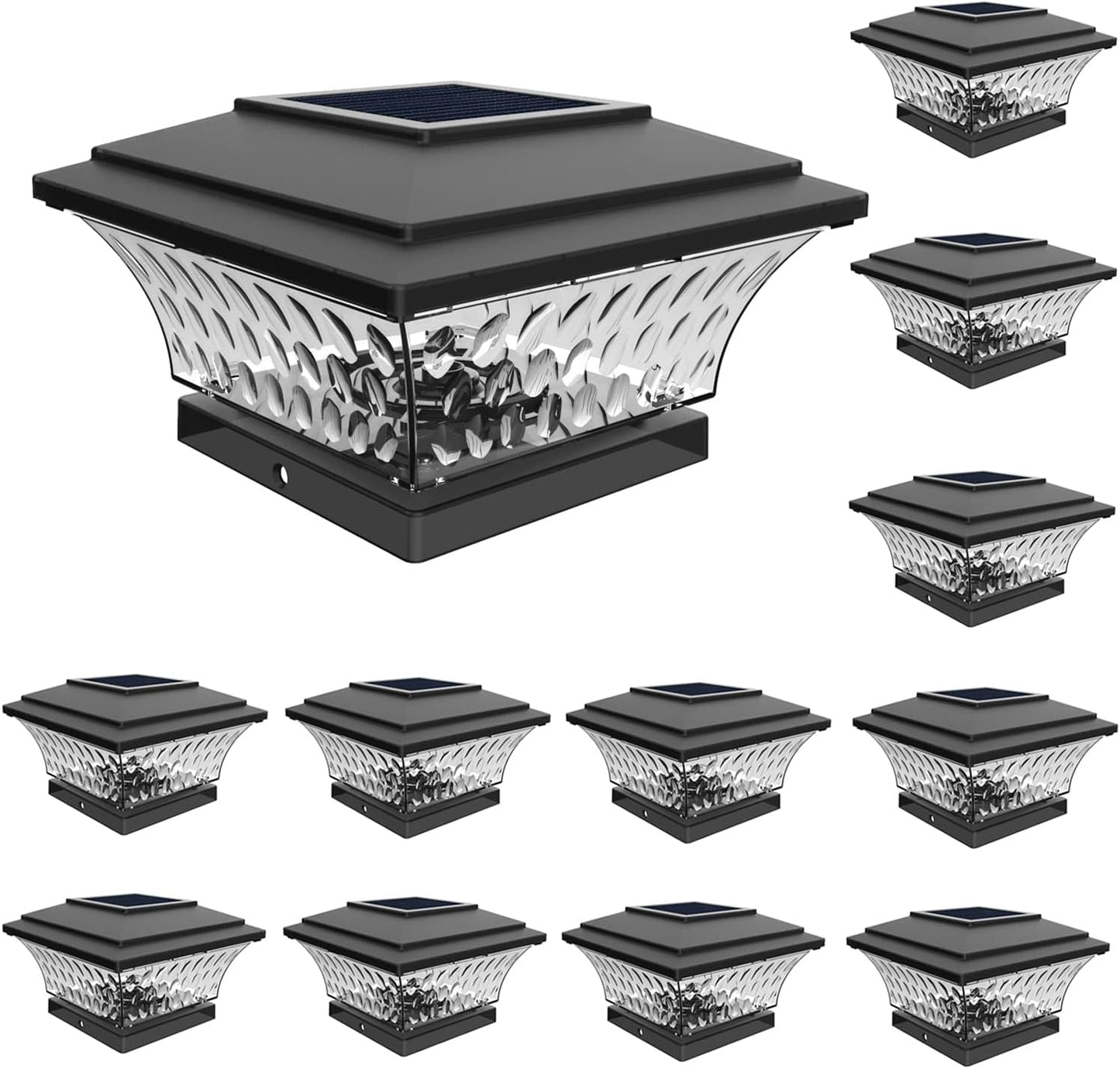 HUYIENO Solar Post Cap Lights for 4x4 Wooden Posts