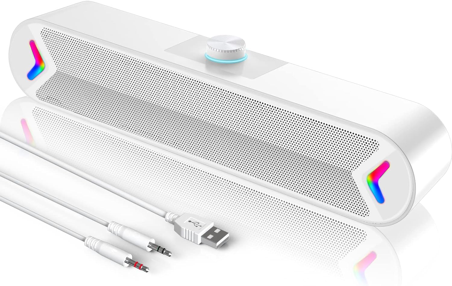 LENRUE 10W USB-Powered Stereo Soundbar Speakers