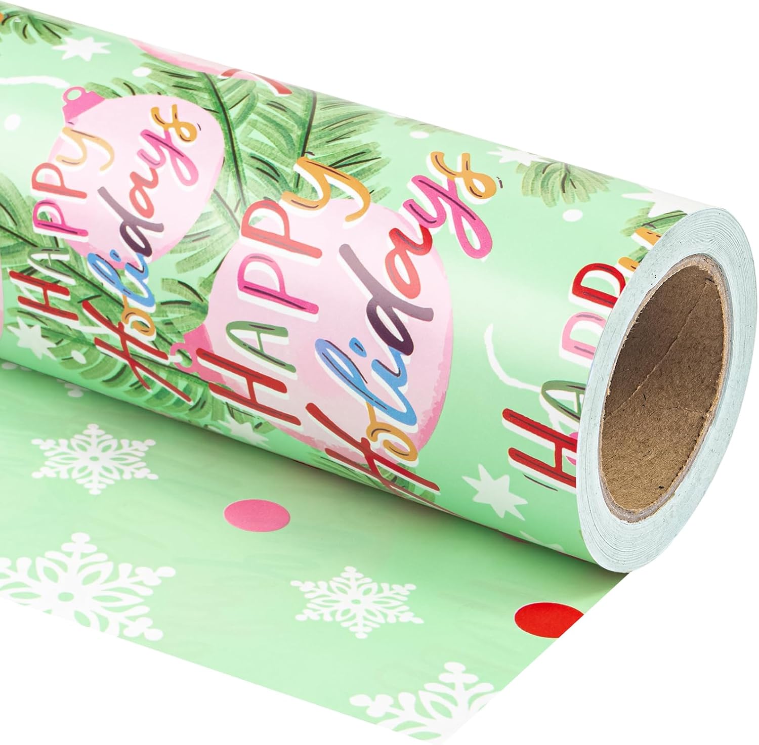 30 Inch Jumbo Reversible Christmas Wrapping Paper for Holidays