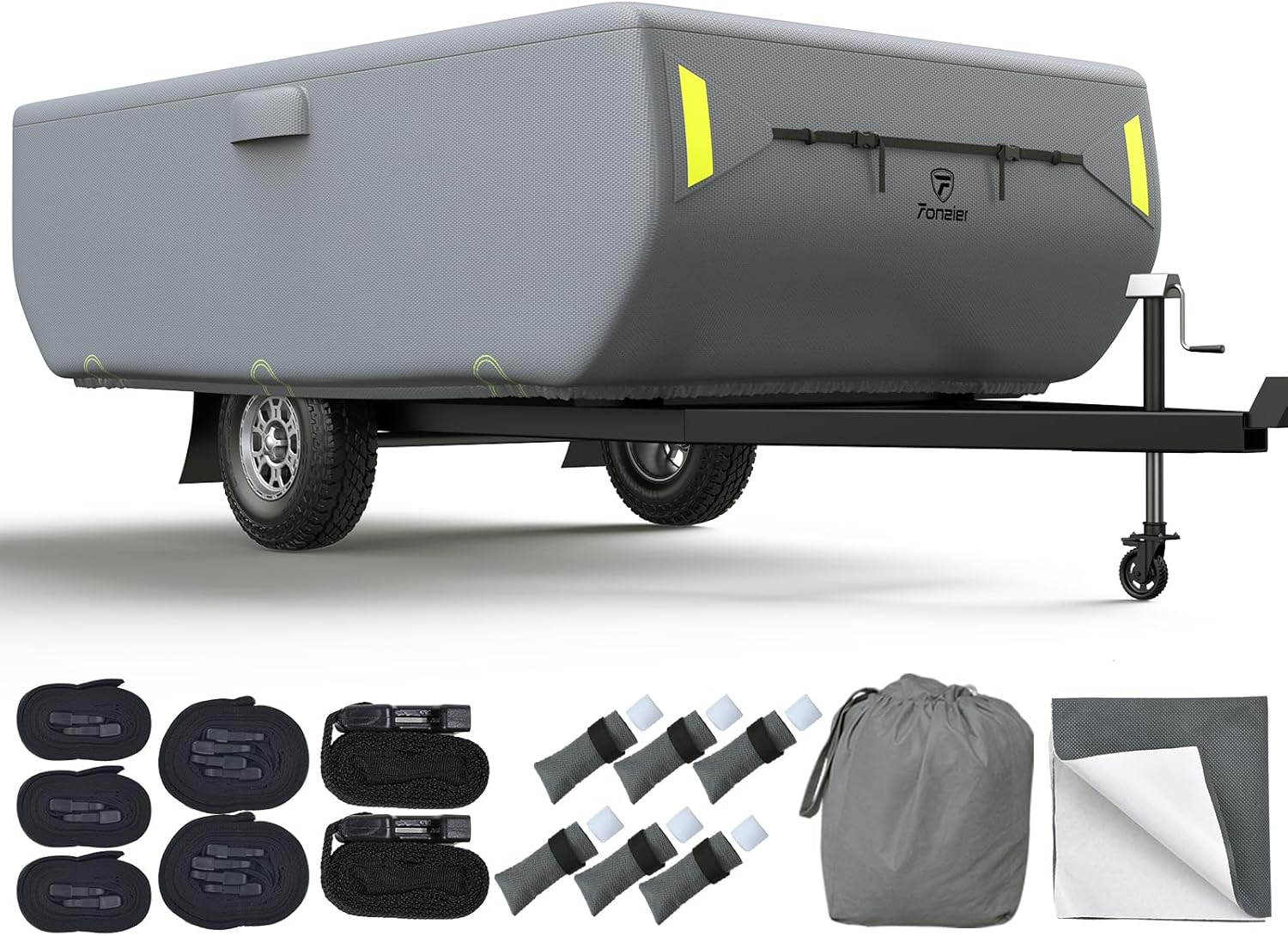 Upgraded 7 Layers Pop Up Camper Cover for 14ft-16ft RVs