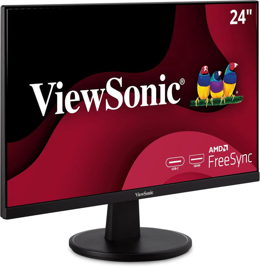 ViewSonic 24 Full HD USB C Monitor - Stunning Clarity & Immersive Experience