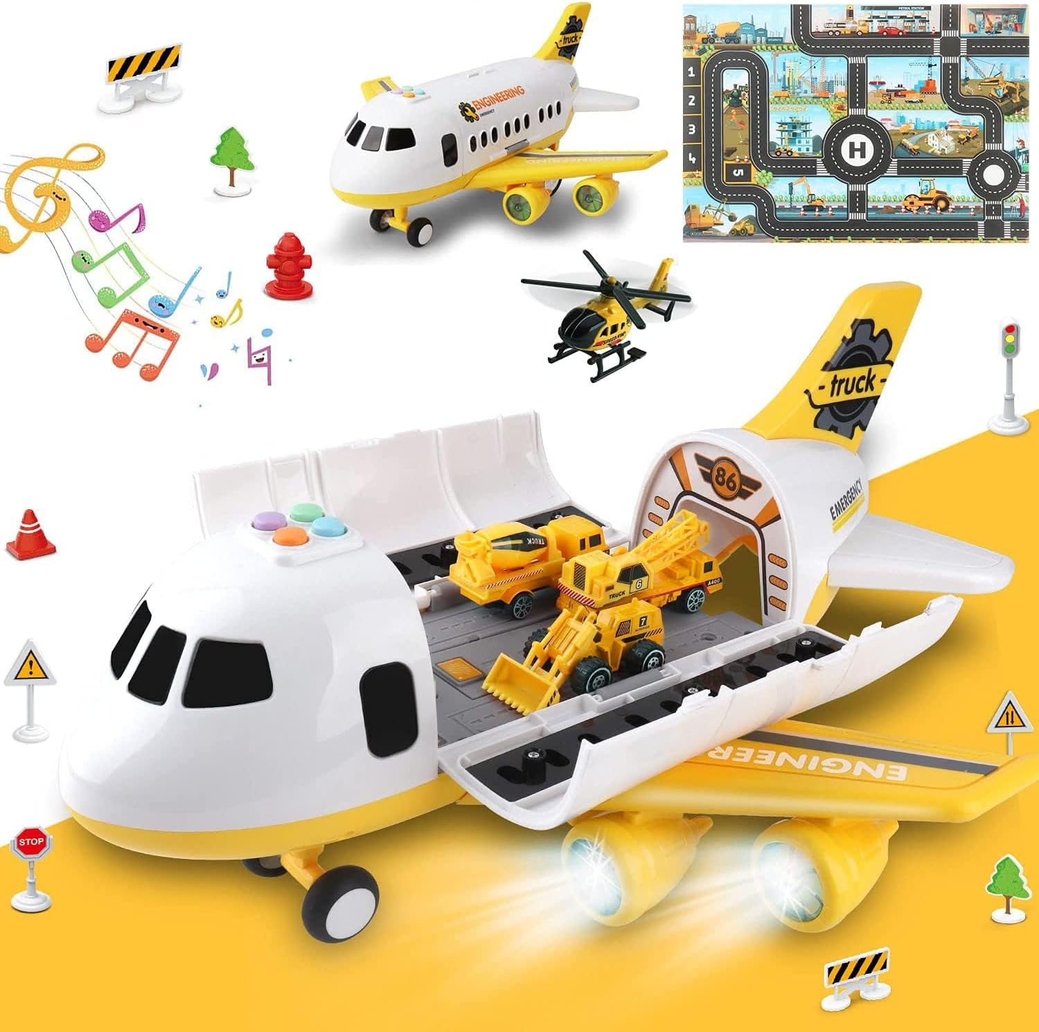 Dwi Dowellin Construction Toy Airplane Set for Kids Ages 3-6