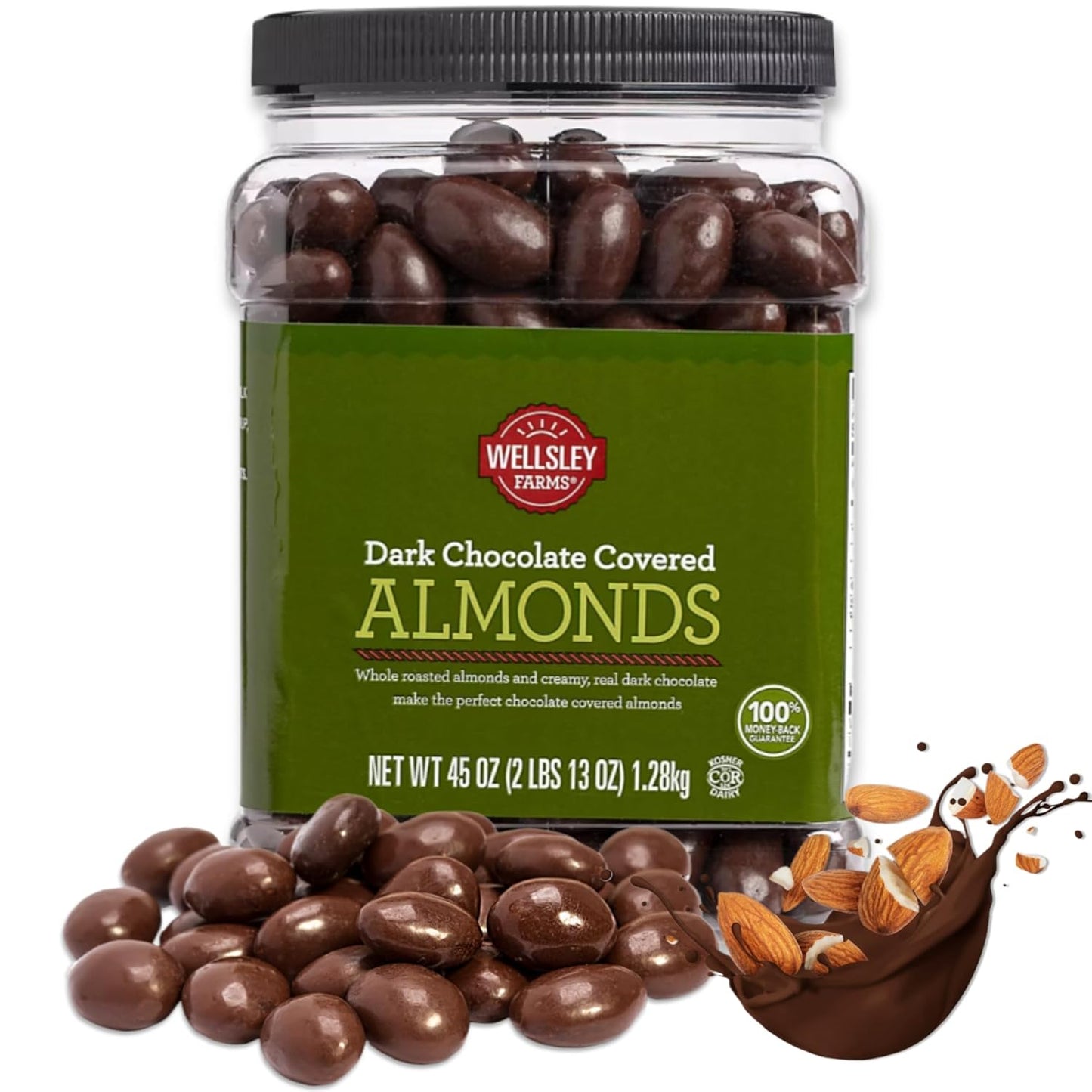 Dark Chocolate Covered Almonds - Rich, Gluten-Free Snack Treat