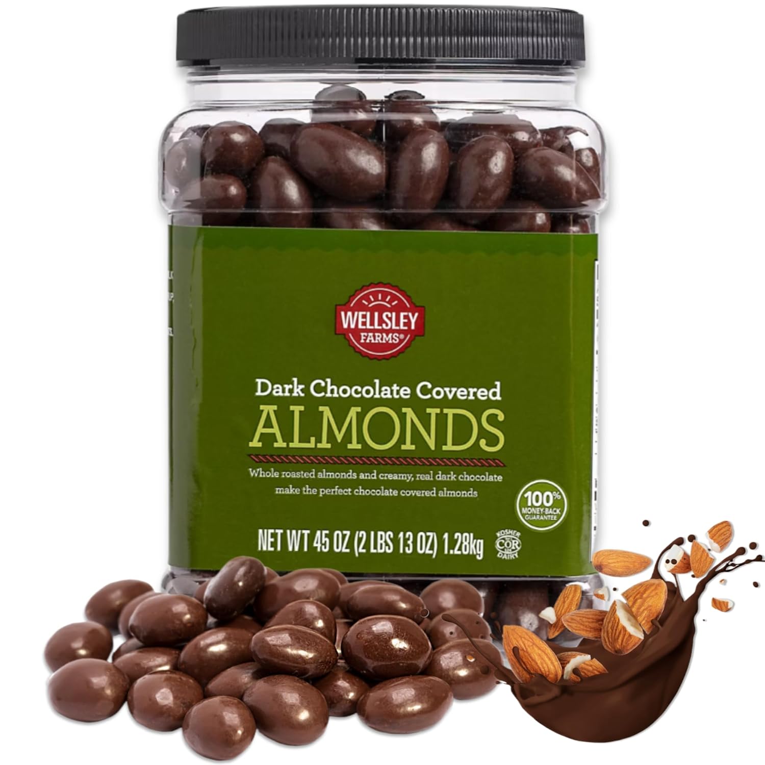 Dark Chocolate Covered Almonds - Rich, Gluten-Free Snack Treat