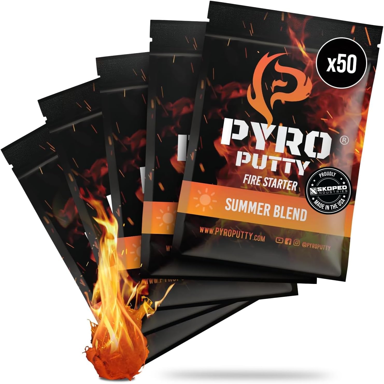 Phone Skope Pyro Putty Waterproof Survival Fire Starter Pack