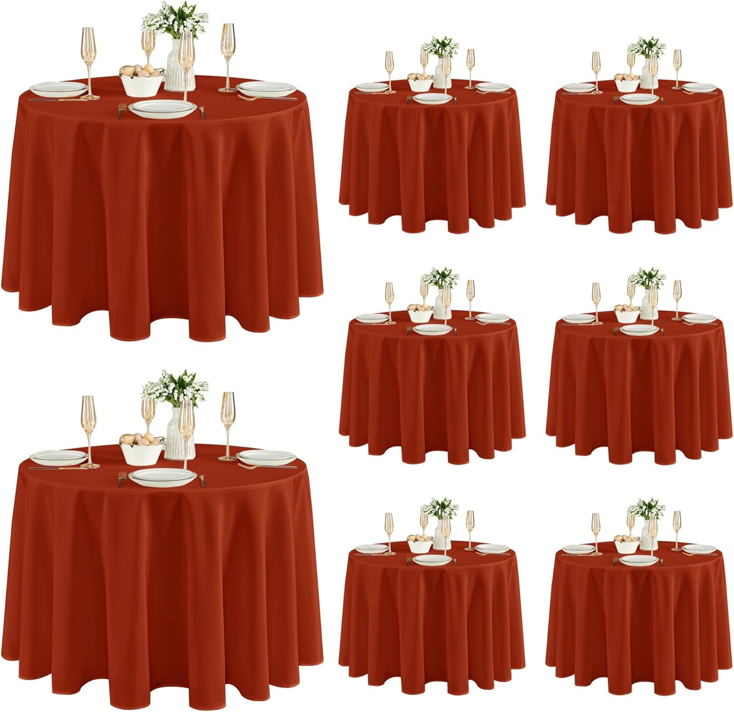 Fitable 8 Pack Round Tablecloths for Elegant Events and Parties