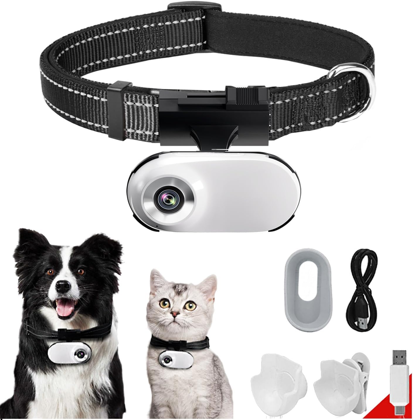 HD 1080P Cat Camera Collar with Video Record for Pets