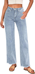Wide Leg Jeans for Women High Waisted Stretchy Baggy Denim Pants