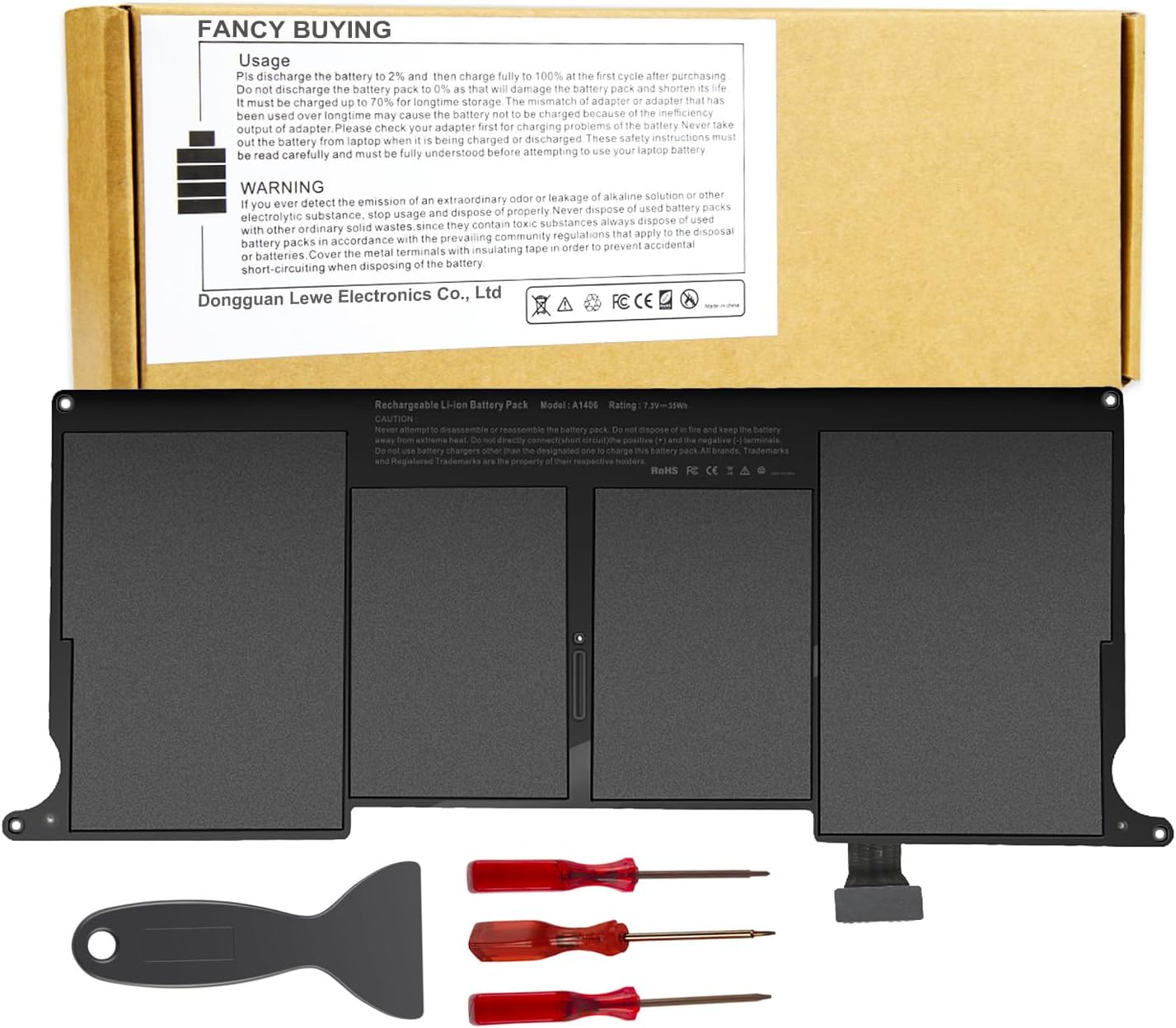 A1406 Laptop Battery for MacBook Air 11ft' A1370 A1465 A1495