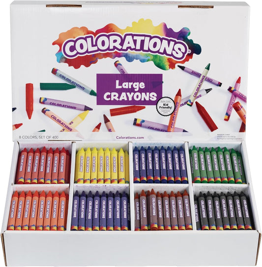 Colorations Large Crayons Set of 400 for Creative Fun
