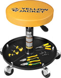 Rolling Mechanic Stool with Wheels Adjustable Height - Shop Seat