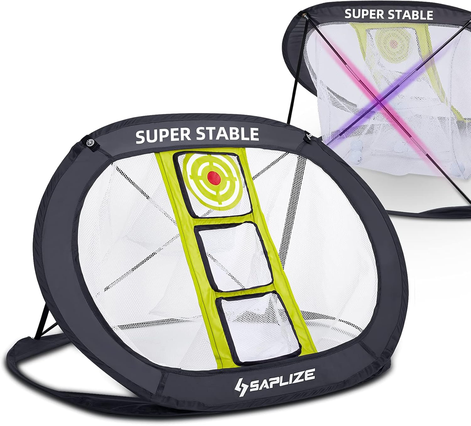 SAPLIZE Golf Chipping Net: Stable 3-Hole Target for Precision Practice