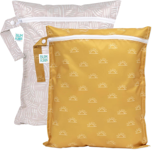 Bumkins Waterproof Wet Bag 2-pk: Leakproof Convenience!