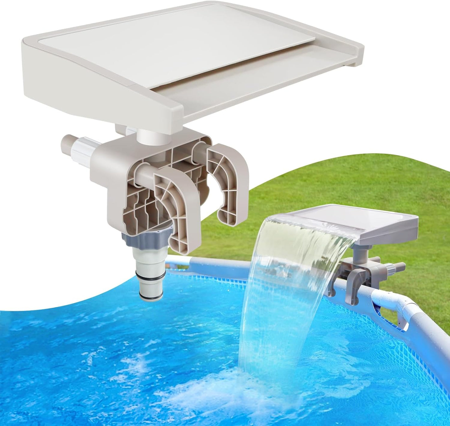 Pool Fountain for Above Ground Pools - Relaxing Waterfall Feature