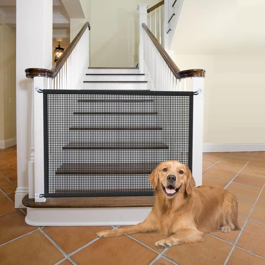 Indoor Safety Mesh Dog Gate: Sturdy 29H, 38W