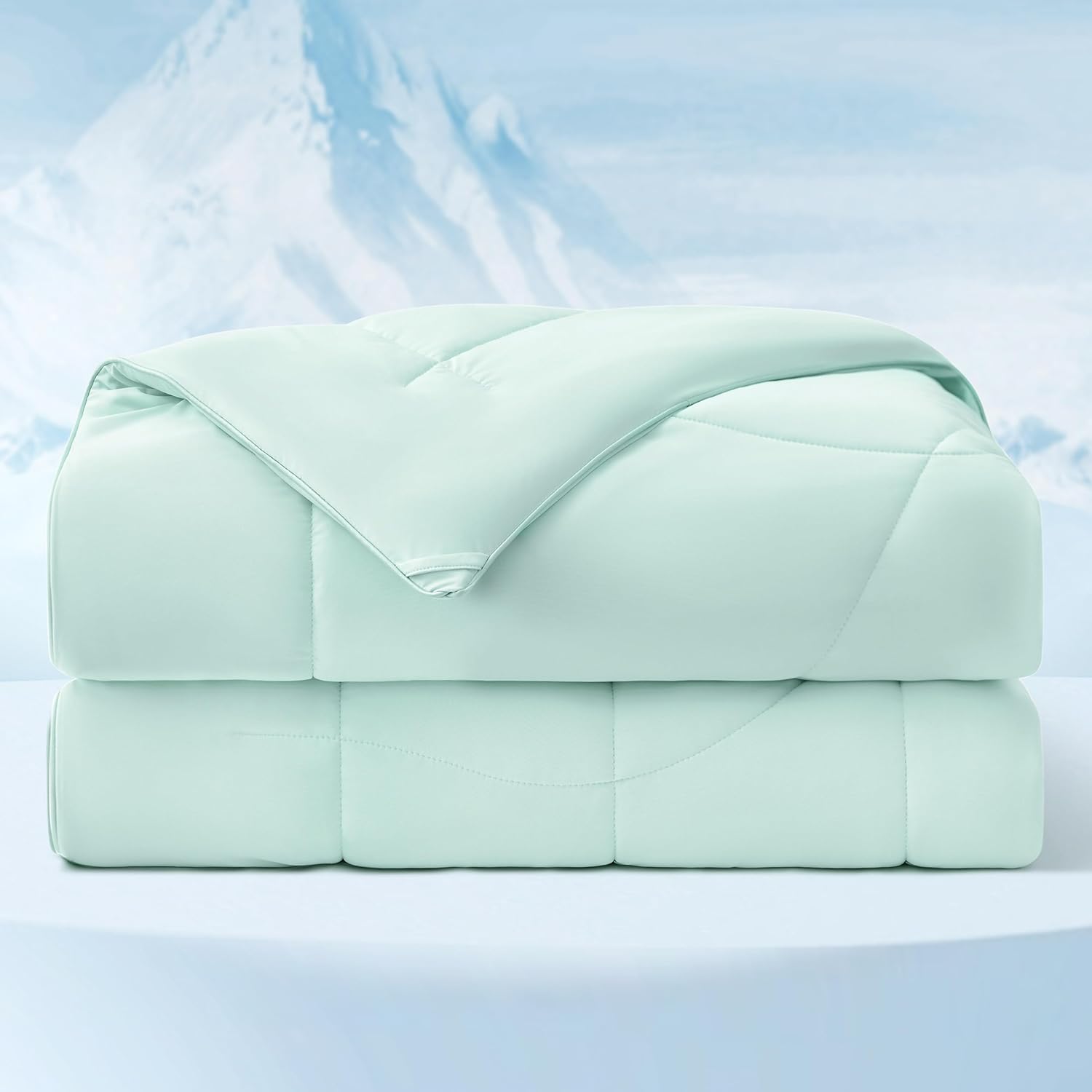 Bedsure Cooling Comforter Queen Size for Hot Sleepers, Green
