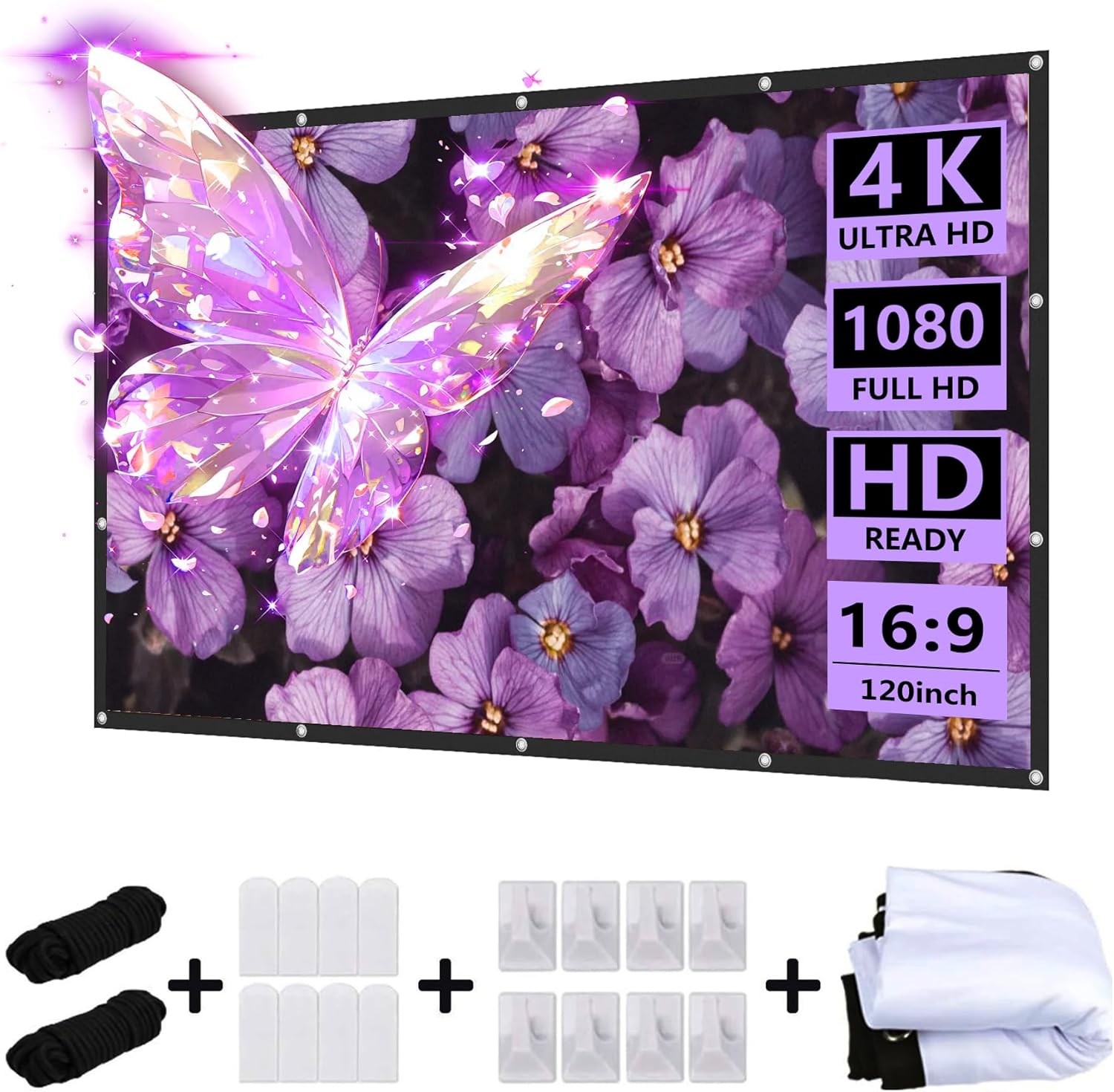120 Foldable Anti-Crease Projector Screen - KEJOG