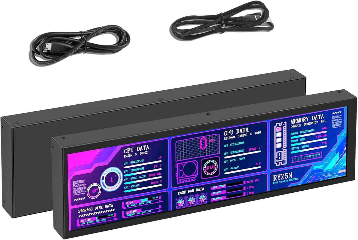 8.8 Inch PC Temperature Display for Gaming and Monitoring