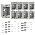 Weatherproof Outlet Box with Three 1/2-in Threaded Outlets - Durable