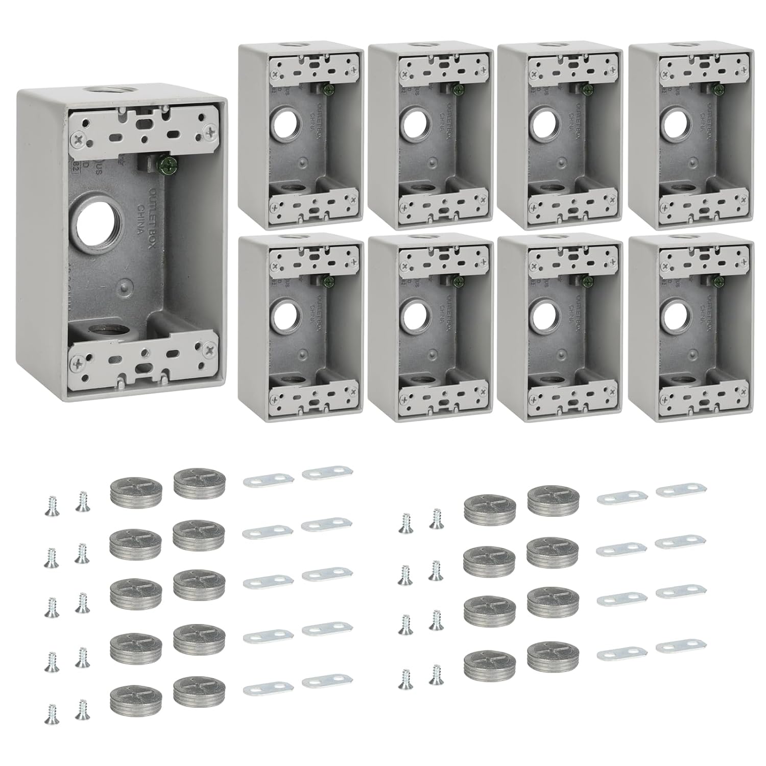 Weatherproof Outlet Box with Three 1/2-in Threaded Outlets