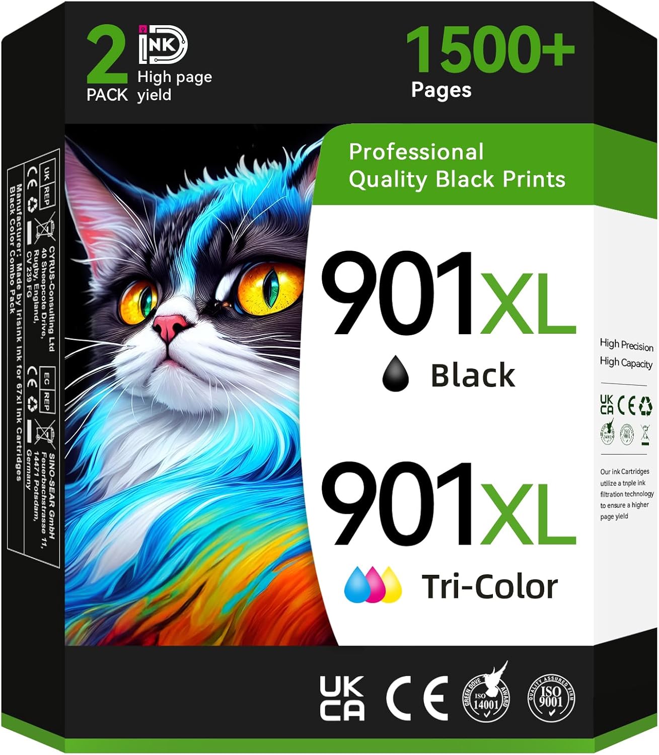 InKID 901XL Compatible Ink Cartridge Combo Pack for HP Printers